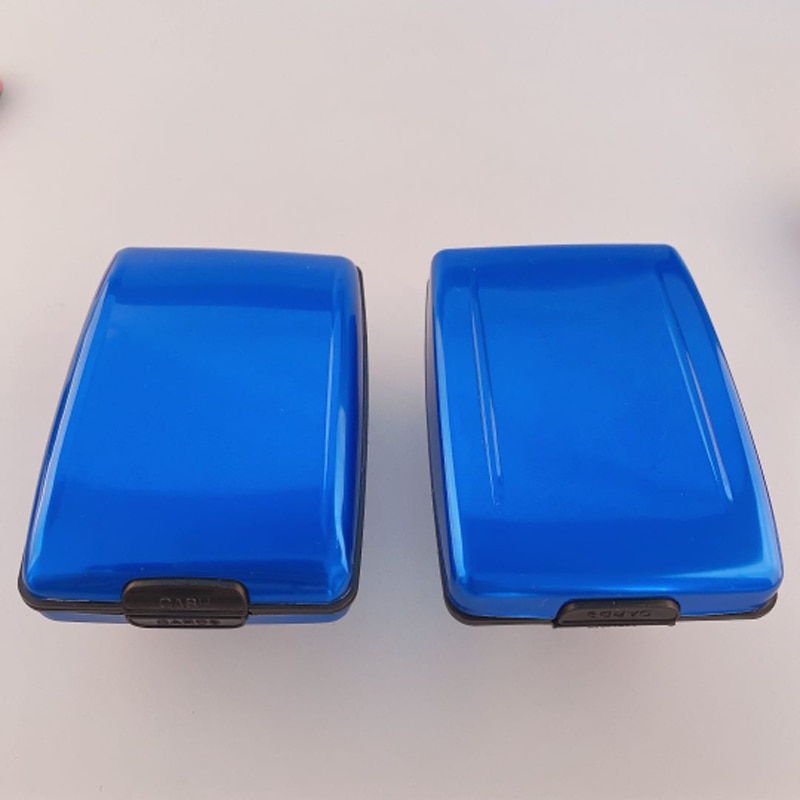 Portefeuille de carte en aluminium multifonction RFID bloquant le porte-carte de crédit pour les hommes femmes voyage affaires pièces de monnaie