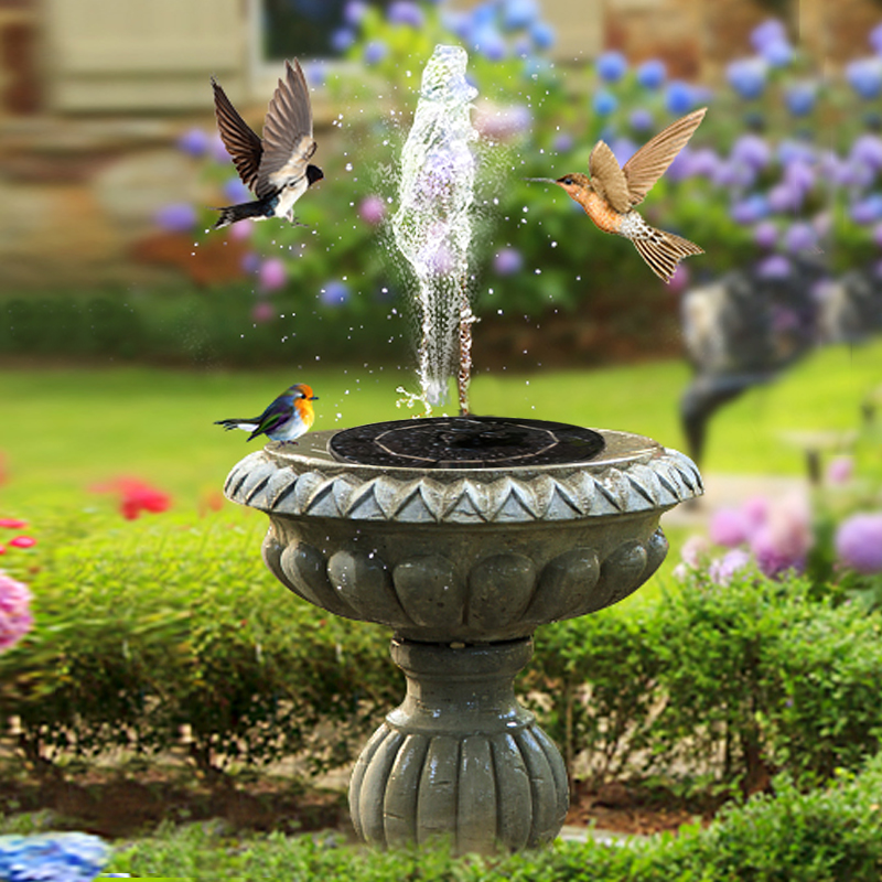 solar fountain garden decoration outdoor decorative fountain bird bath Pool Pond Waterfall Floating Water