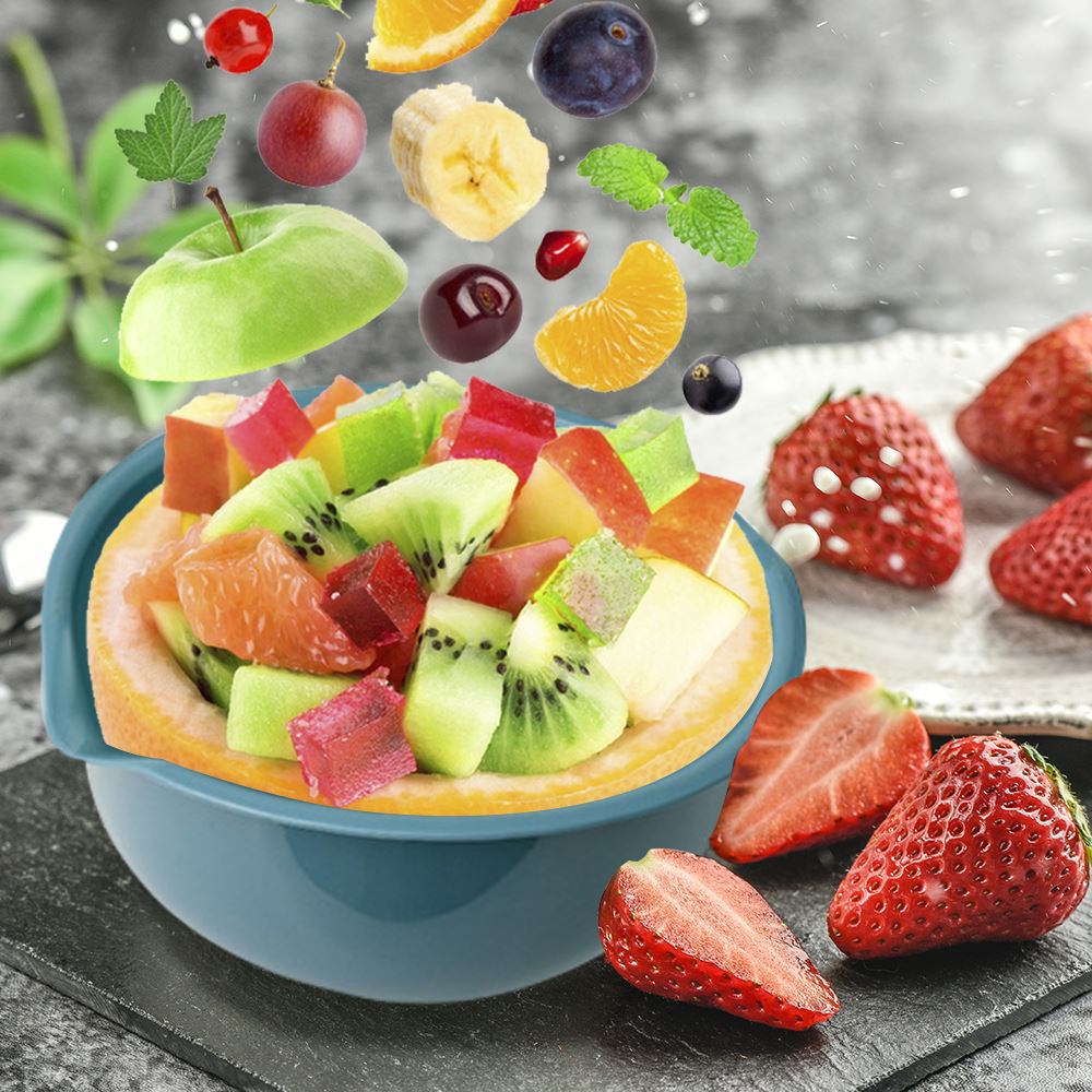 3PCS Mixing Bowls Multi-purpose Plastic Mixing Bowl Salad Bowl Kitchen Vegetable Fruit Container Lunch Soup Bowl