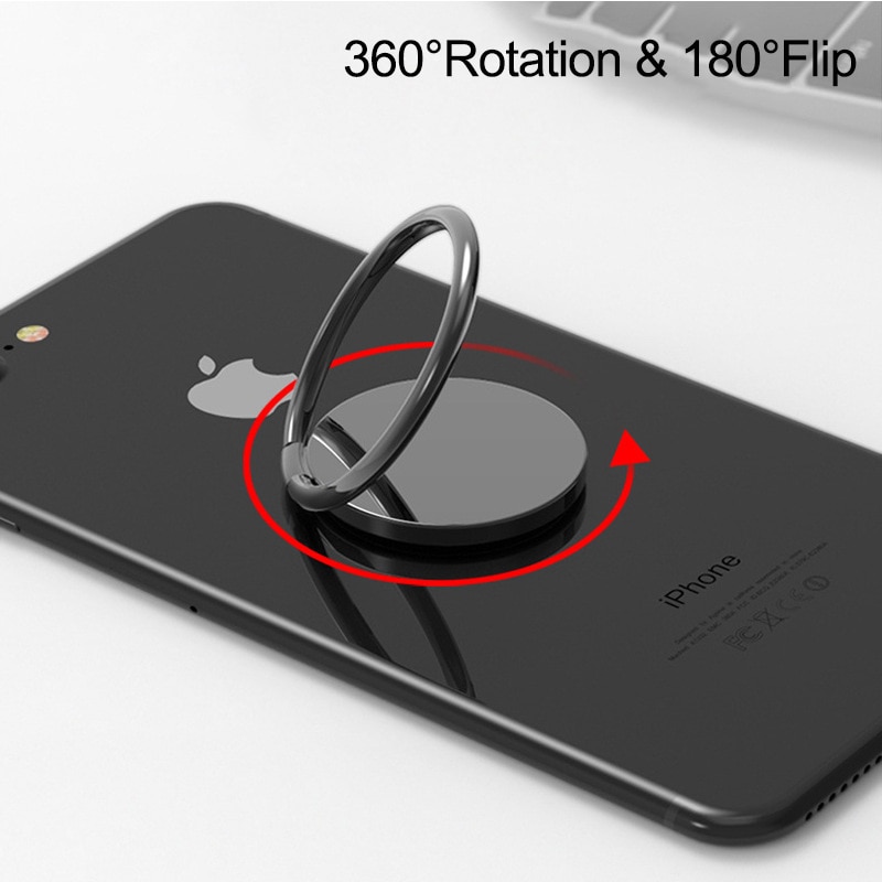 Magnetic rotabl mobile phone holder stand for iPhone Samsung Car Metal finger ring phone stand bracket car phone holder bracket