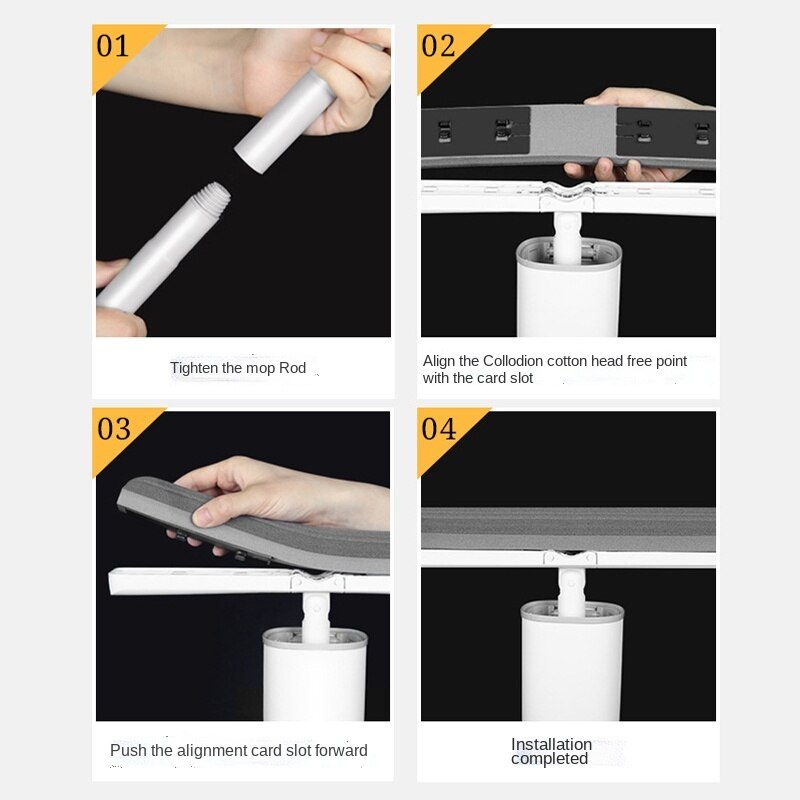 Spons Mop Hand Wassen Gratis Huishouden Absorberend Rubber Katoen Mop Wc Vouwen Squeeze Water Met Zijn Eigen Reinigingsmiddel Mop