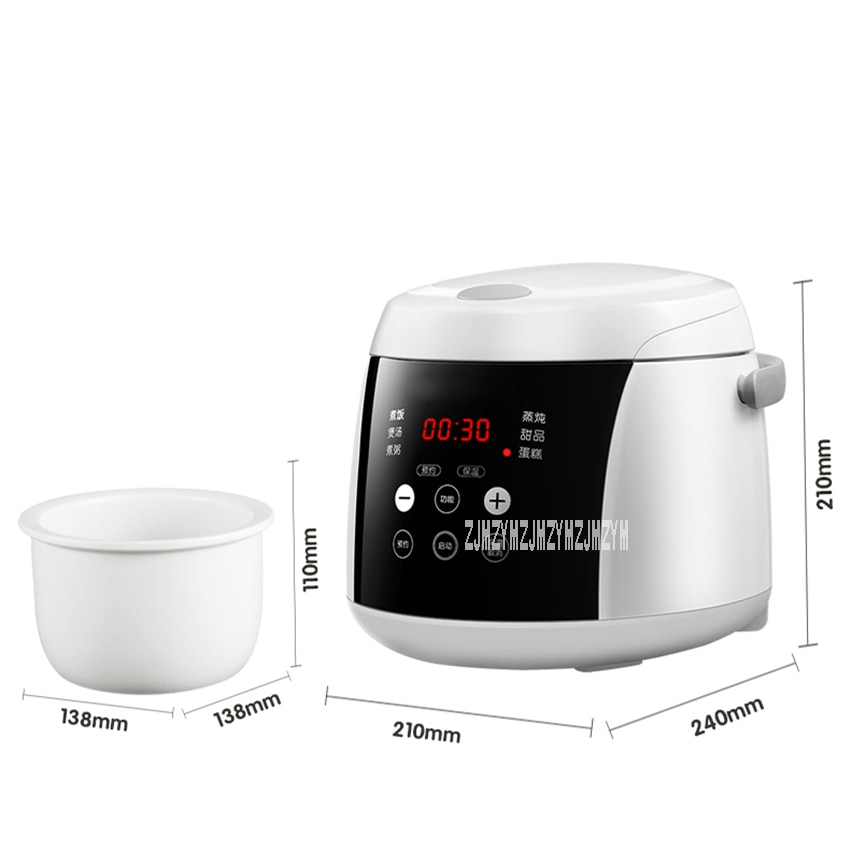 RFB-S16TCA Home Electric Rice Cooker Multifunction Cooking Pot 400W Dormitory 1-2 People Portable Mini Rice Cooking Machine 220V
