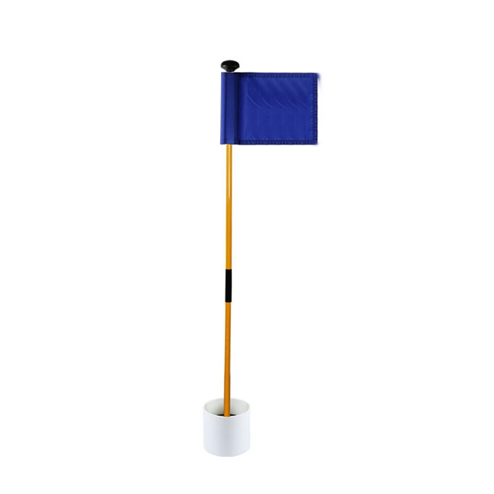 Golf flag nylon øvelse hul kop træning hjælpemidler baggård udendørs sport putting green let installere hjem haven stick: Blå