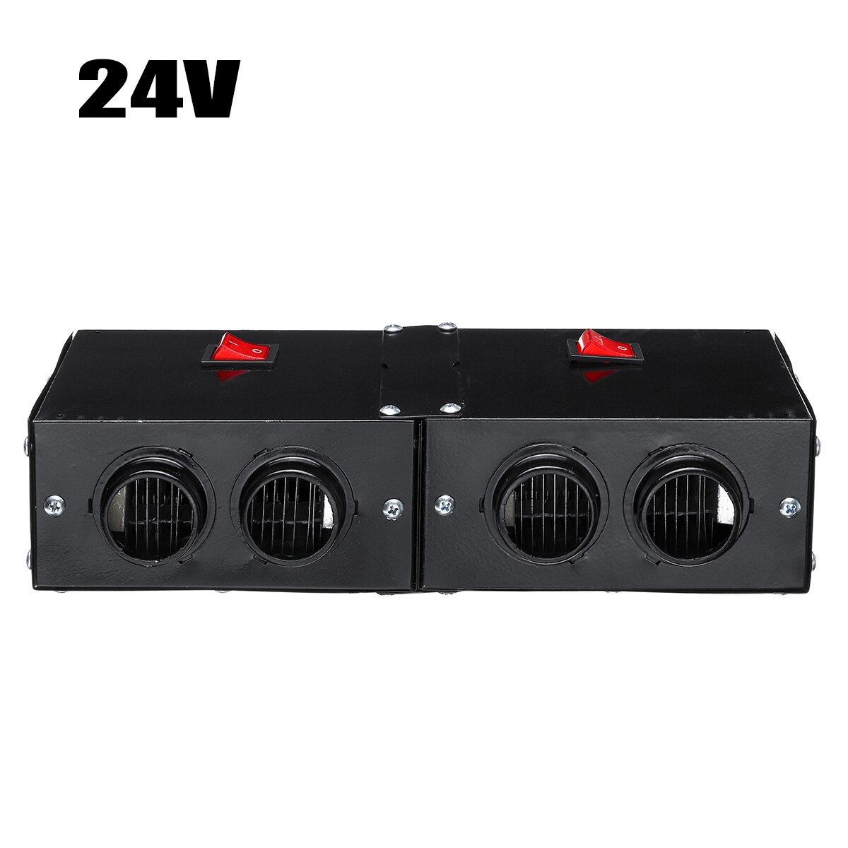 Podgrzewacz samochodowy 1000W 12V/24V PTC wentylator samochodowy nagrzewnica powietrza 4 otwór stała temperatura ogrzewanie ogrzewanie postojowe szyba przednia Demister odmrażacz: 24V 4 Hole