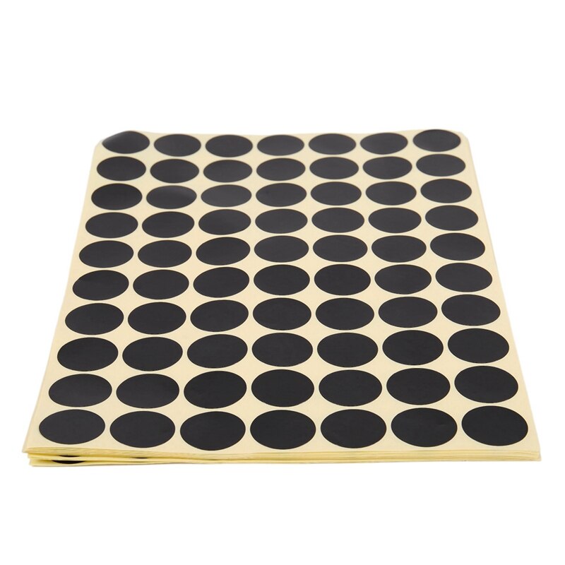 2X 19Mm Circles Round Code Stickers Self Adhesive Sticky Labels Black