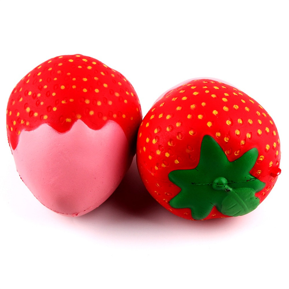Encantadoras fresas de PU, juguetes suaves de relajación y descompresión, descompresión rápida, juego lento, productos de ventilación irritable