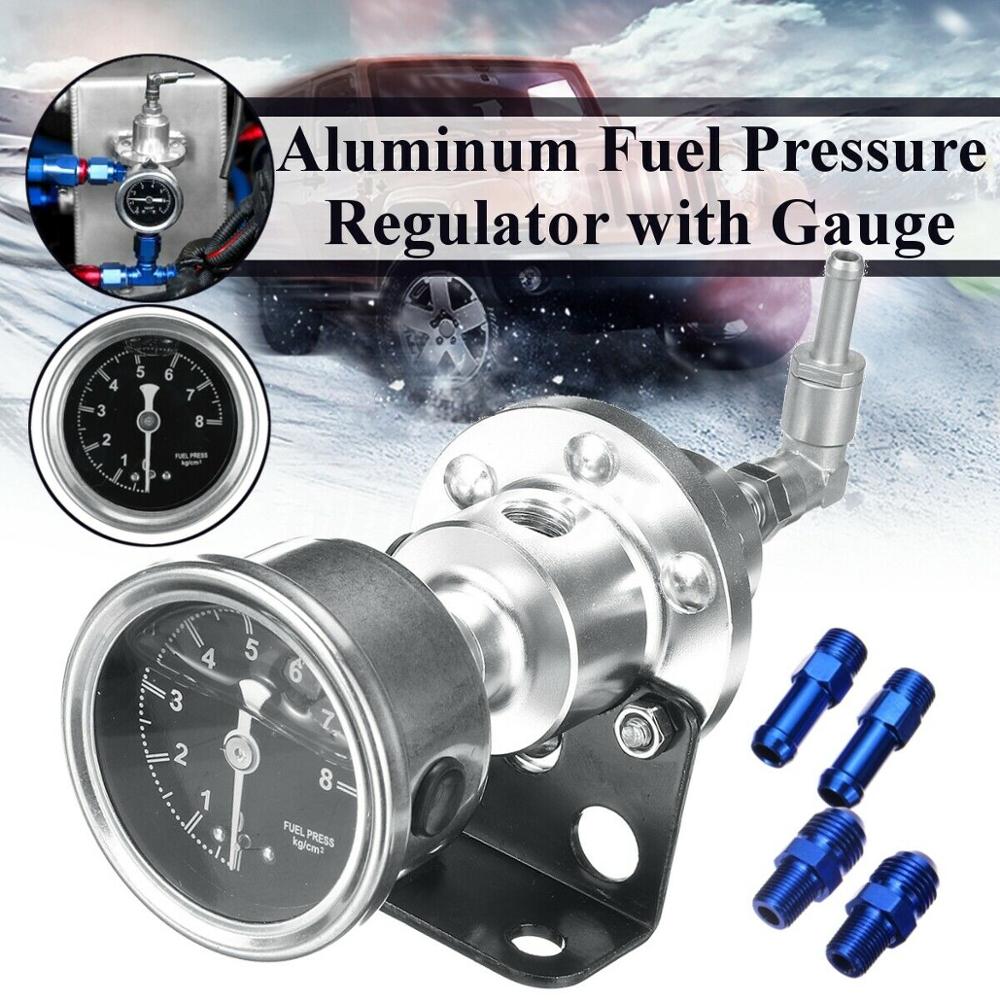 Regulador de presión de combustible Universal de aluminio ajustable, supercargador con medidor de aceite, accesorios para automóviles, 4 colores
