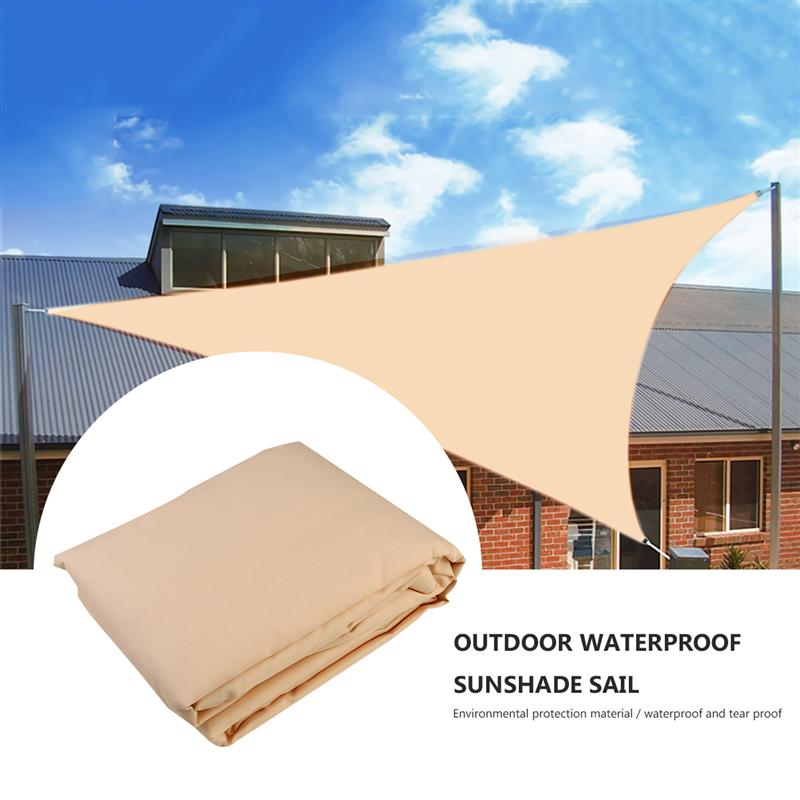 Triangle Sun Shade Sail Polyester Canopy Waterproof UV Block For Garden Swimming Pool