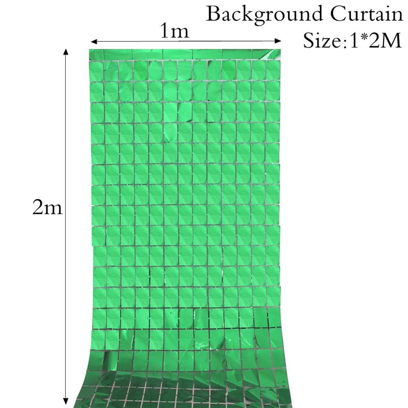 1X2M Gold Background Curtain Sequin Backdrop Wall Decor Wedding Birthday Baby Shower Christening Graduation Backdrop Anniversary: Green