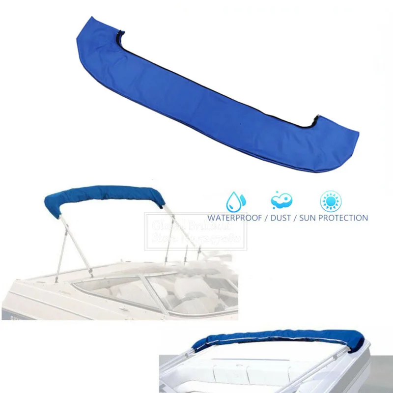 600D 4-Bogen-Bimini-Top-Kofferraumabdeckung ohne Rahmen, Yacht-Bootsabdeckung mit Reißverschluss, UV-beständig, wasserdicht, staubdicht, Marine-Zubehör