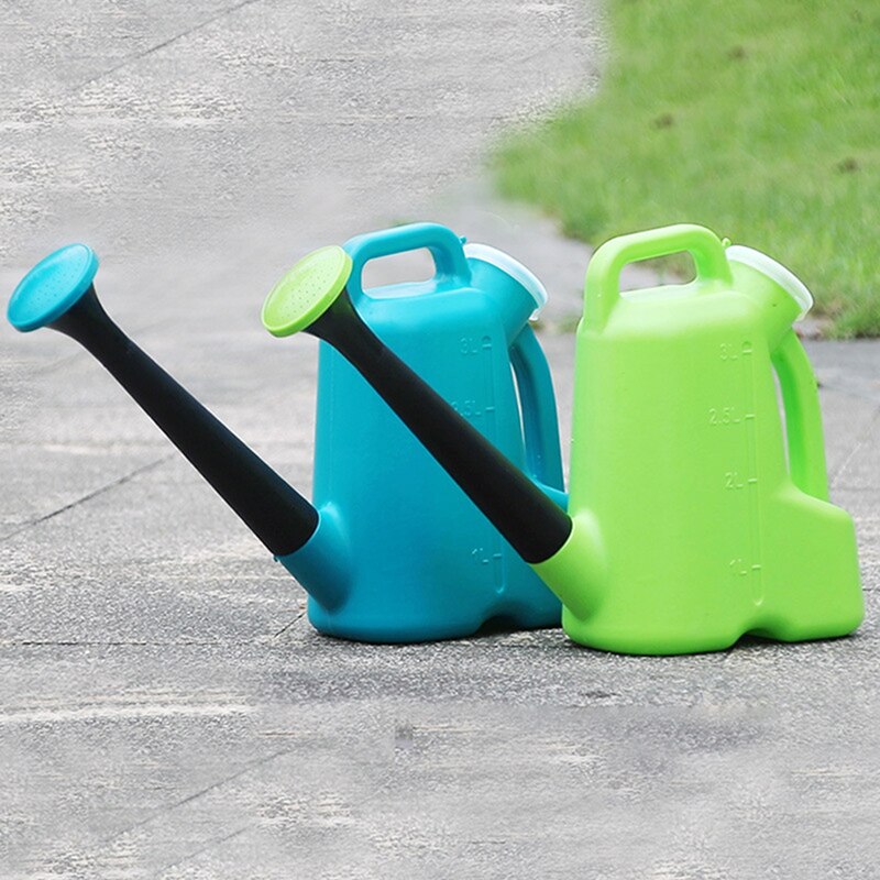 Regadera para jardín de gran capacidad, riego de plantas de plástico de boca larga, 3/5L