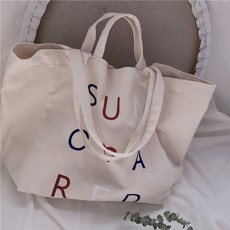 Sac de Shopping en toile réutilisable pour femmes, sac à main d'épicerie en coton réutilisable, grands livres écologiques, sacs à bandoulière pour dames