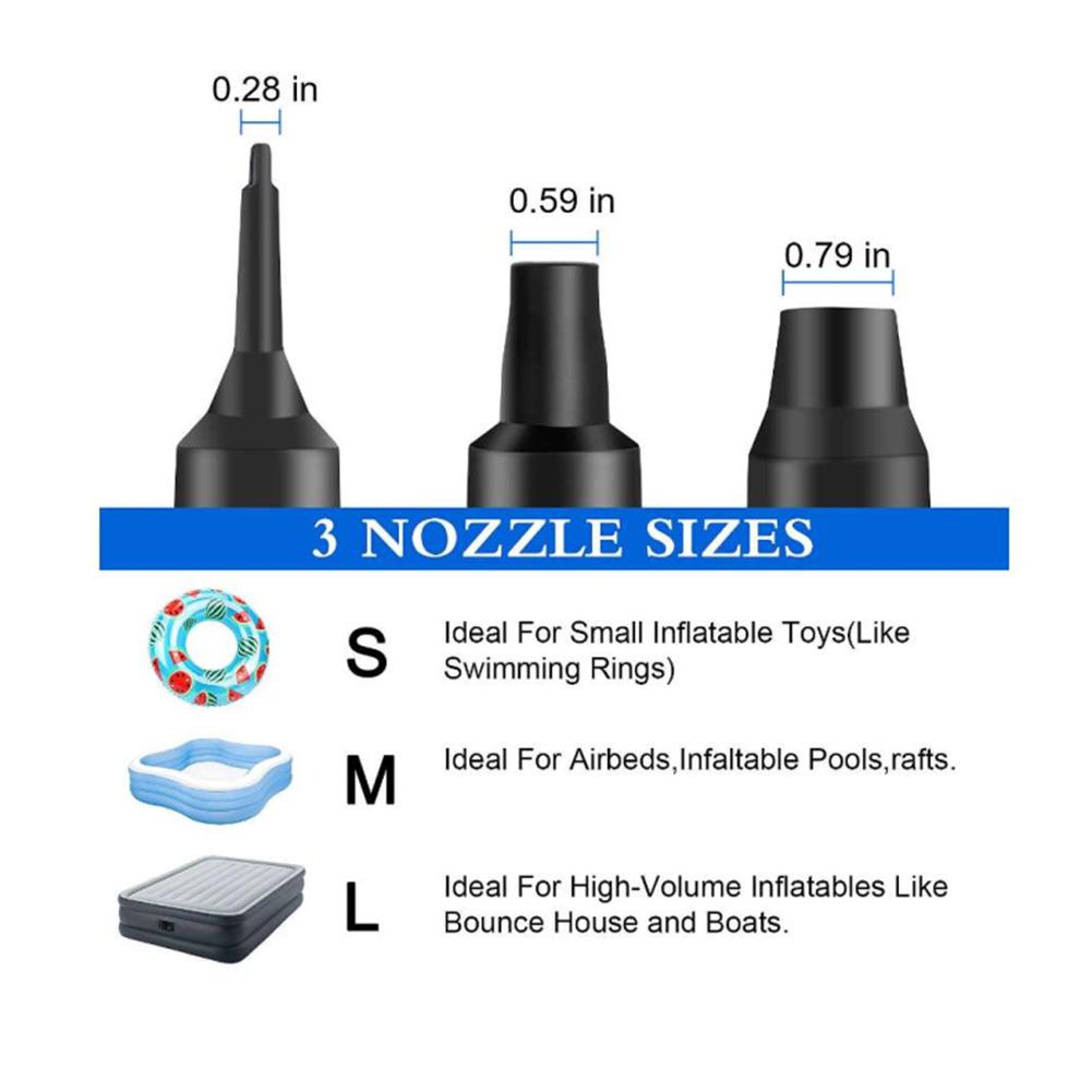 Portable Electric Inflator Pump Air Pump For Camping Air Bed Inflate Inflator Air Pump Inflatable Boat Pump For Mattress