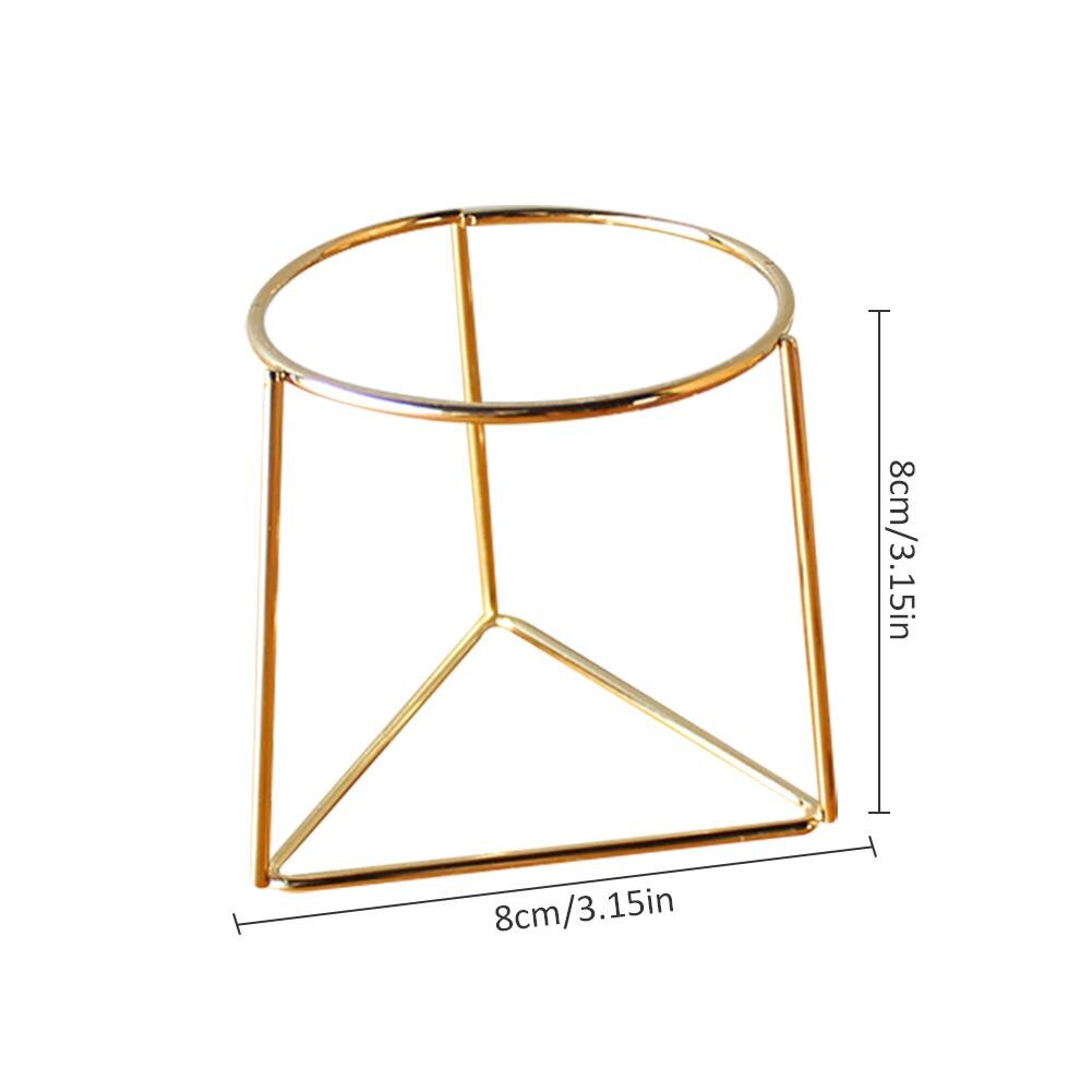 Plant Receptacle Flower Stand Rustic Style Iron Freestanding Hanging Metal Geometrical Circle Upper Bottom ShapeAir decoration