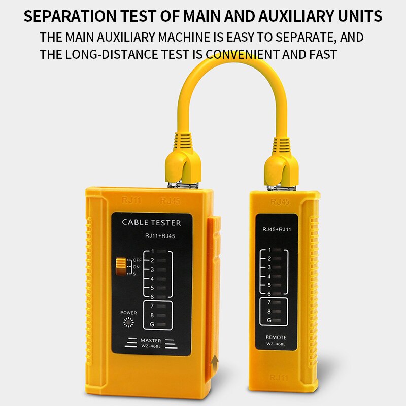 Probador de línea de red Tester de Cable de red, comprobador multifunción, comprobador de línea de Cable de teléfono-1 Juego de RJ45 / RJ11