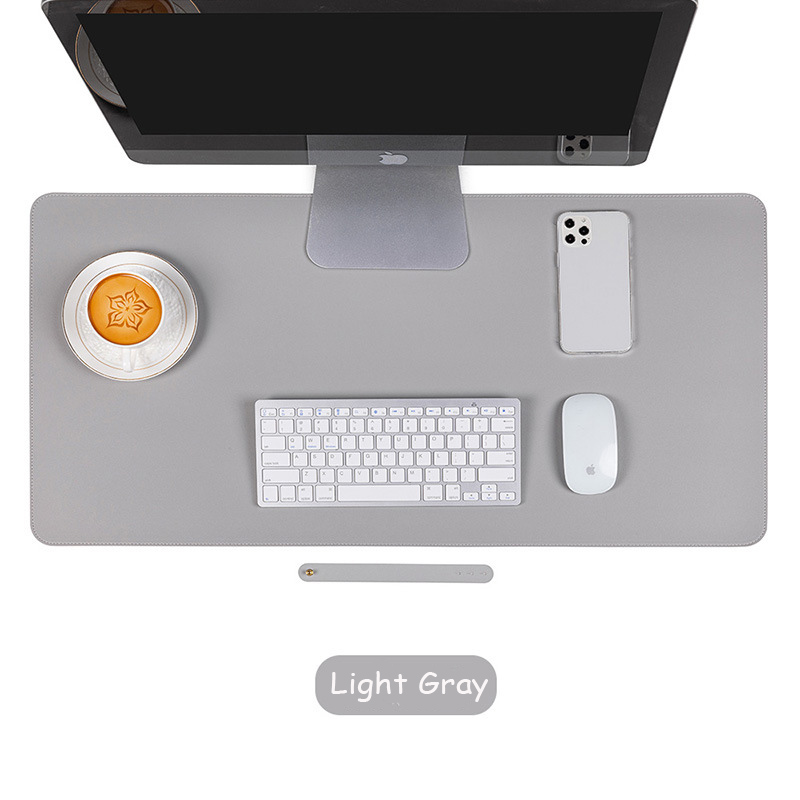 Large Size Office Desk Mat PU Waterproof Mouse Pad Desktop Keyboard Desk Pad Gaming Mousepad PC Accessories: 60x30 cm / light yellow