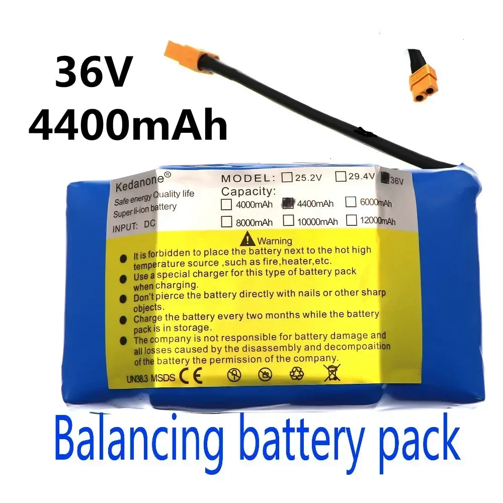 Batería recargable de iones de litio Superior 36V 10S2P, batería de iones de litio de 4400 mAh para monociclo hoverboard eléctrico de autosucción