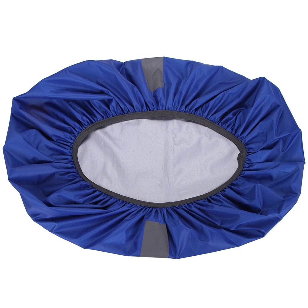 Waterdichte tas voor dames en heren, regenhoes, rugzakhoes met reflecterende strip voor fietsen, kamperen, wandelen en bergbeklimmen, blauw