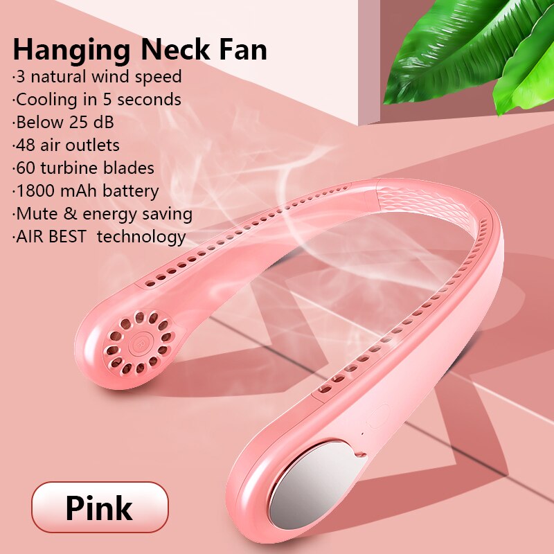 Mini Xaomi Fan Draagbare Handheld Oplaadbare Ingebouwde Batterij 1200Mah Air Koelventilator Voor Outdoor Huis Met Een aparte Base: H6 Pink