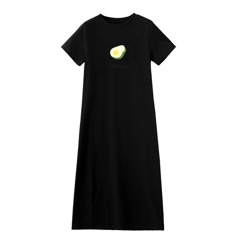 Korte Mouwen Student Netto Rode Jurk Over-De-Knie T-shirt Rok Buik Die Grote Maat mid-Lengte Mode Polyester