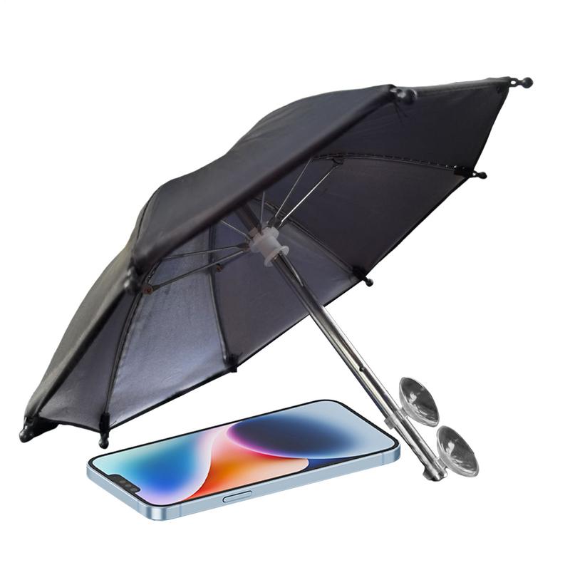 Soporte con ventosa para teléfono móvil montado en el coche, sombrilla creativa con forma de paraguas para uso en el coche, navegación para teléfono móvil, protección solar