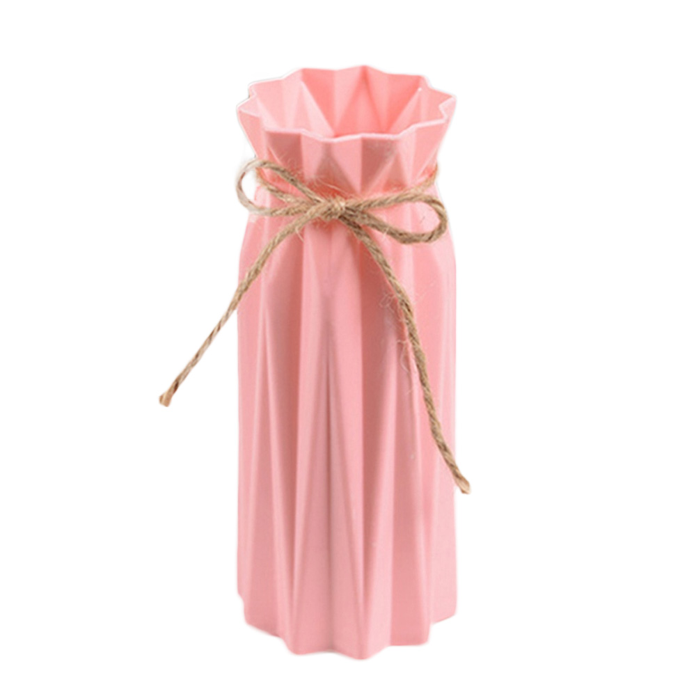 Vase à fleurs en plastique | Origami géométrique nordique pour fleurs, Vases pour maisons, Arrangement de plantes, Pot de fleurs, décoration de la maison, Pot de fleurs: pink