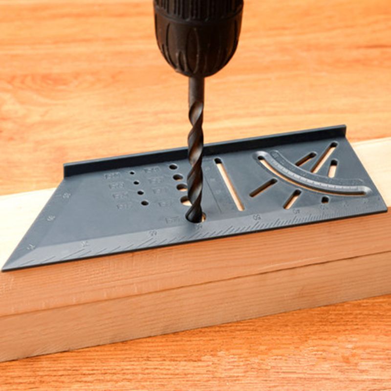 Multifunctional Angle Ruler 45 90 Degree Plastic Accurate Woodworking Square Angle Ruler Marking Gauge Carpenter Tool