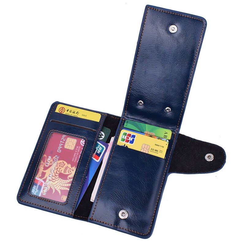 Leer Hasp Autosleutel Houder Case Wallet Met 6 Sleutel Haken Mannen Vrouwen Portemonnee Met Credit Card Houder Organizer Pull-Stijl Sleutelhanger