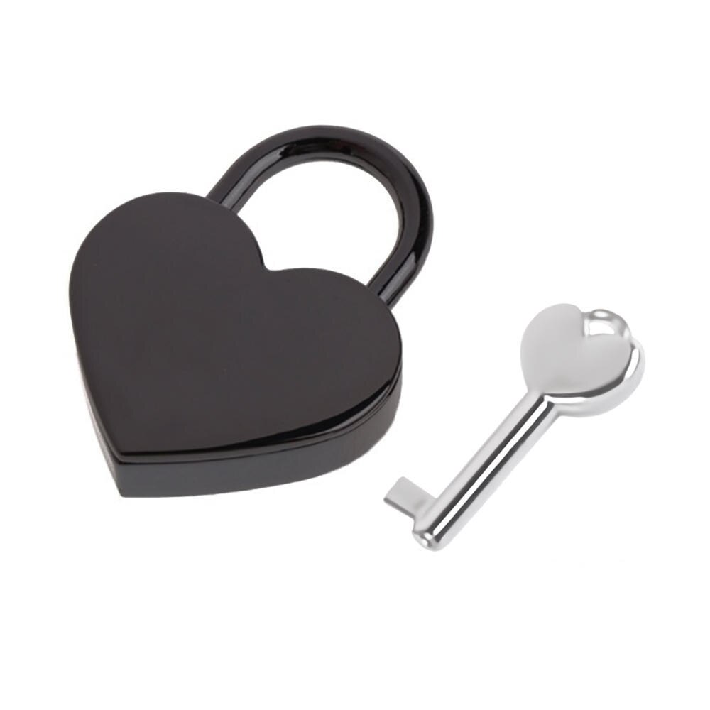 2022 Antique Style Heart Shape Padlock Vintage Lock Pink Romantic Lovely Diary Padlocks Key Lock With Key Cabinet Door Lock: J
