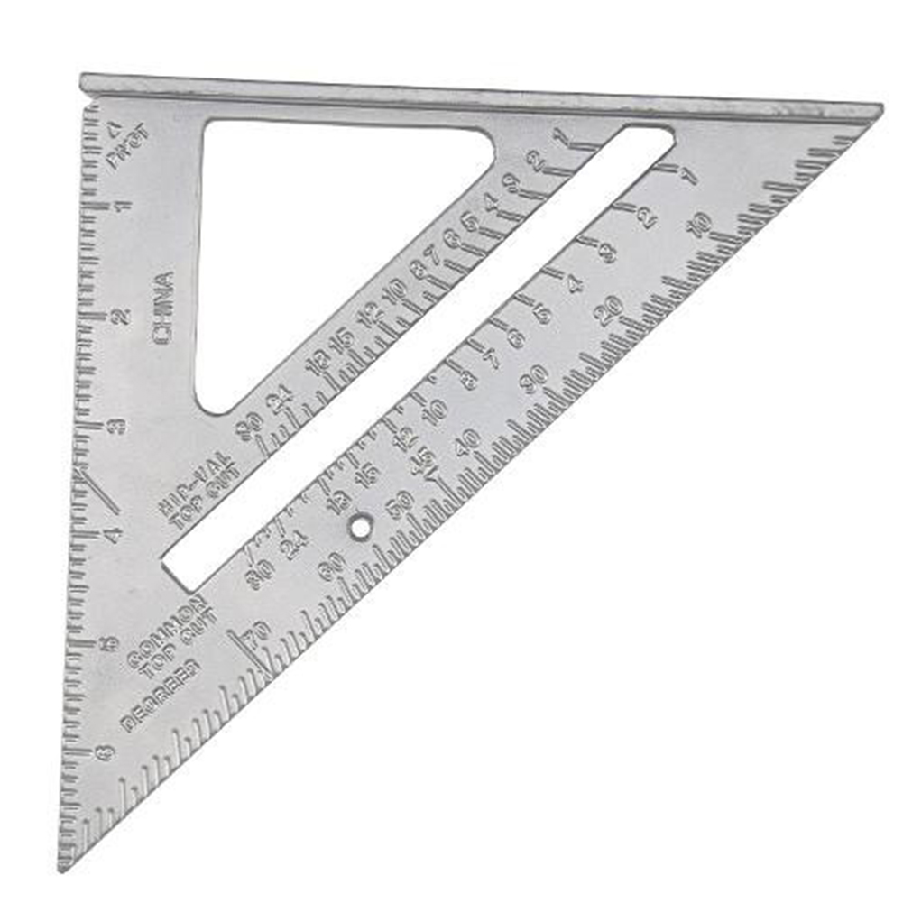 Vinkel firkantet høj hårdhed slidstærk metrisk rustfast metal måleværktøj træbearbejdning 90 grader holdbar trekantlineal