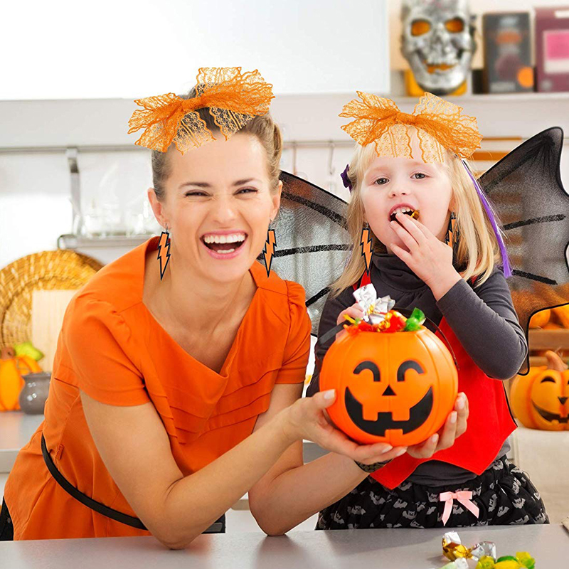 80's Kanten Hoofdband Kostuum Accessoires Voor Jaren 80 Themafeest, Zonder Hoofdpijn Neon Kanten Strik Hoofdband