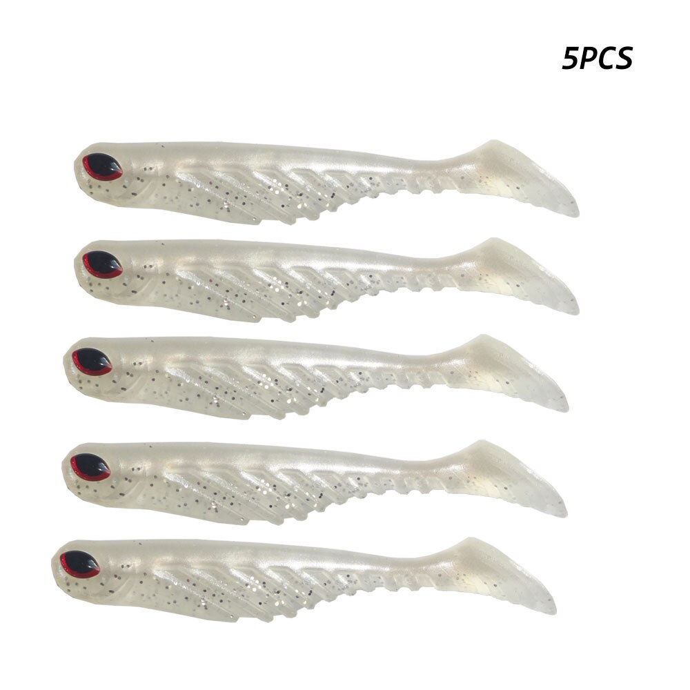 Hexakill 5 stk / mye 7cm 2.9g orm myke lokker kunstig fiske agn wobbler karpe fiskeutstyr shad silikon: 03