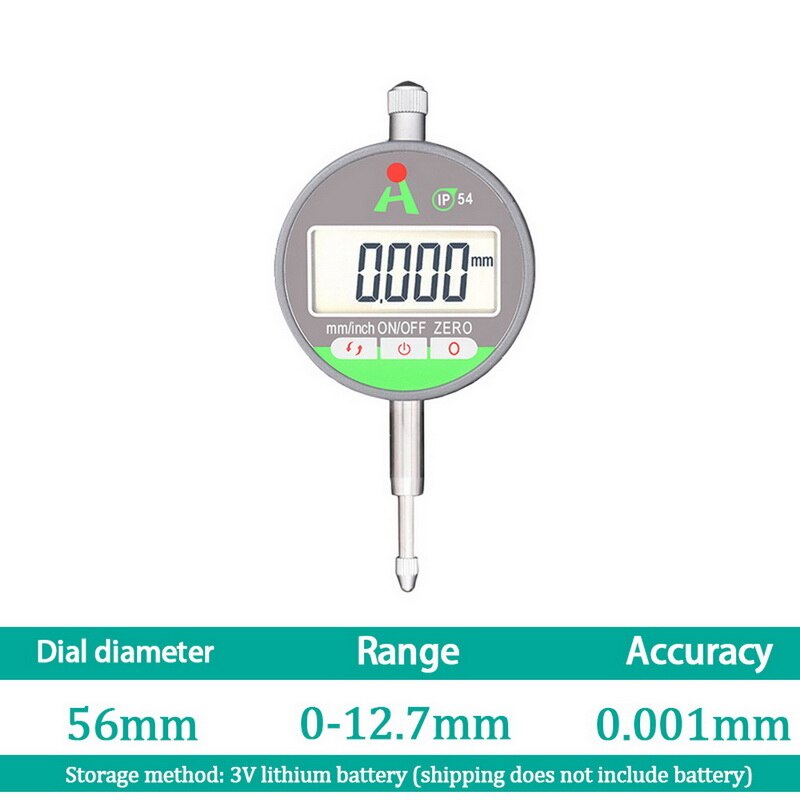 IP54 Digital Micrometer 0.01/0.001mm Electronic Micrometer Metric/Inch 0-12.7mm 0-25.4mm Precision Dial Indicator Gauge Met: Yellow