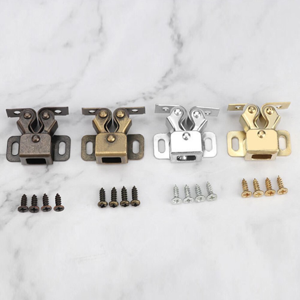 1 stk dobbelt kugle rulle fanger skab skab gribelåger låse hardware værktøj tættere bronze dobbelt rulle lås låse