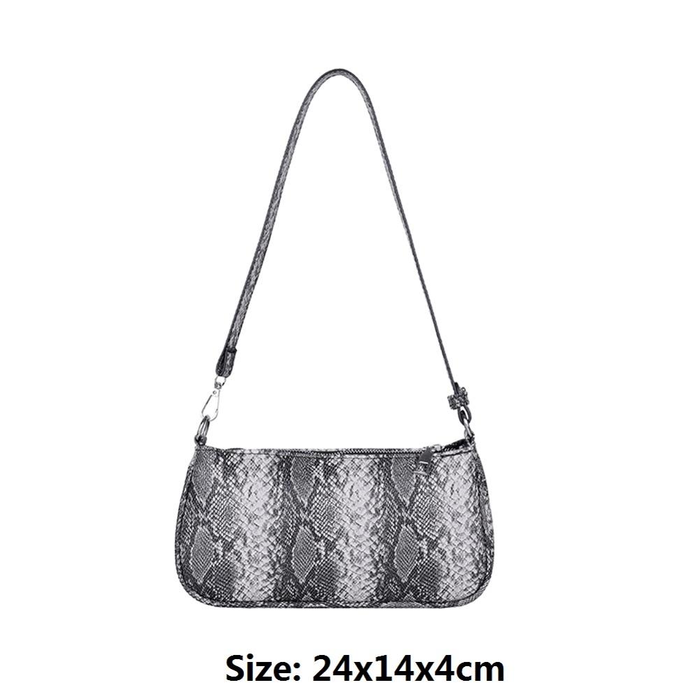 Offre spéciale sacs à main résistant à l'usure femmes en cuir PU rétro sacs à main léopard serpent sac à bandoulière Shopping fourre-tout Bolsas Mujer: Grey snake 01