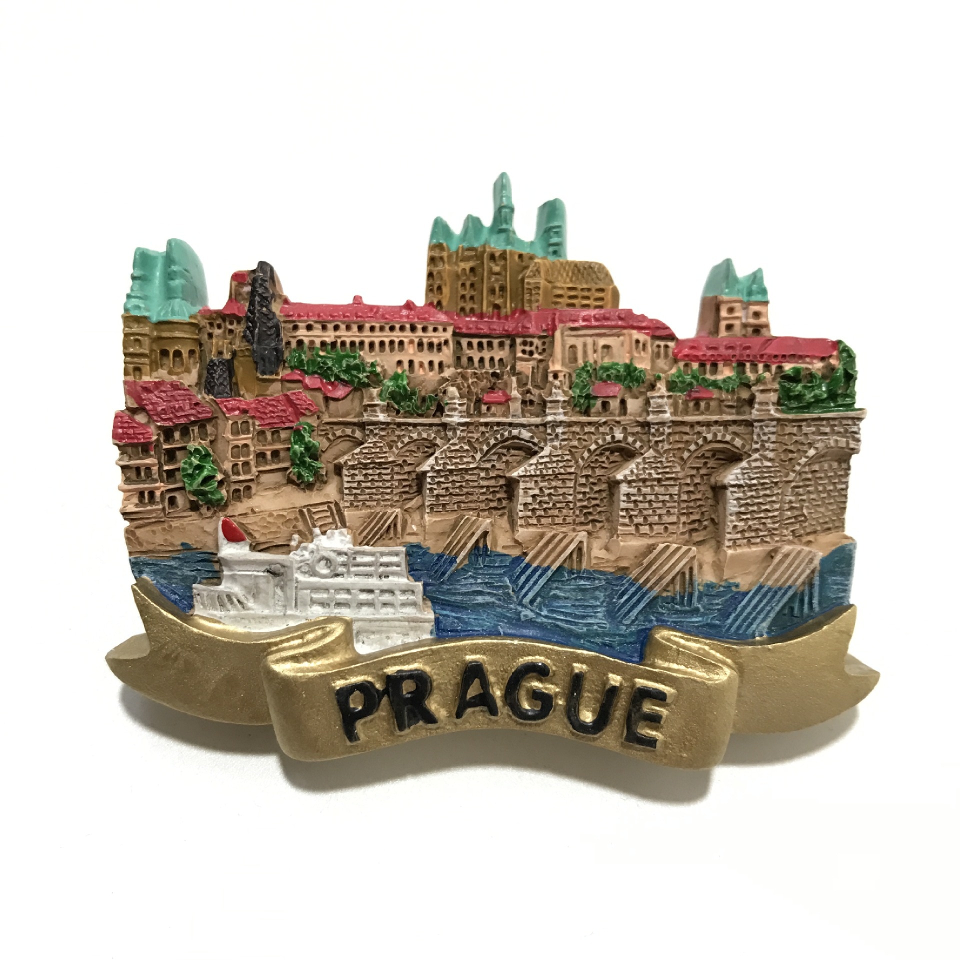 Prag torg tjeckien resa souvenir kylskåp magnet dekor manuell harts 3d magnet kylskåp klistermärke för heminredning: Default Title