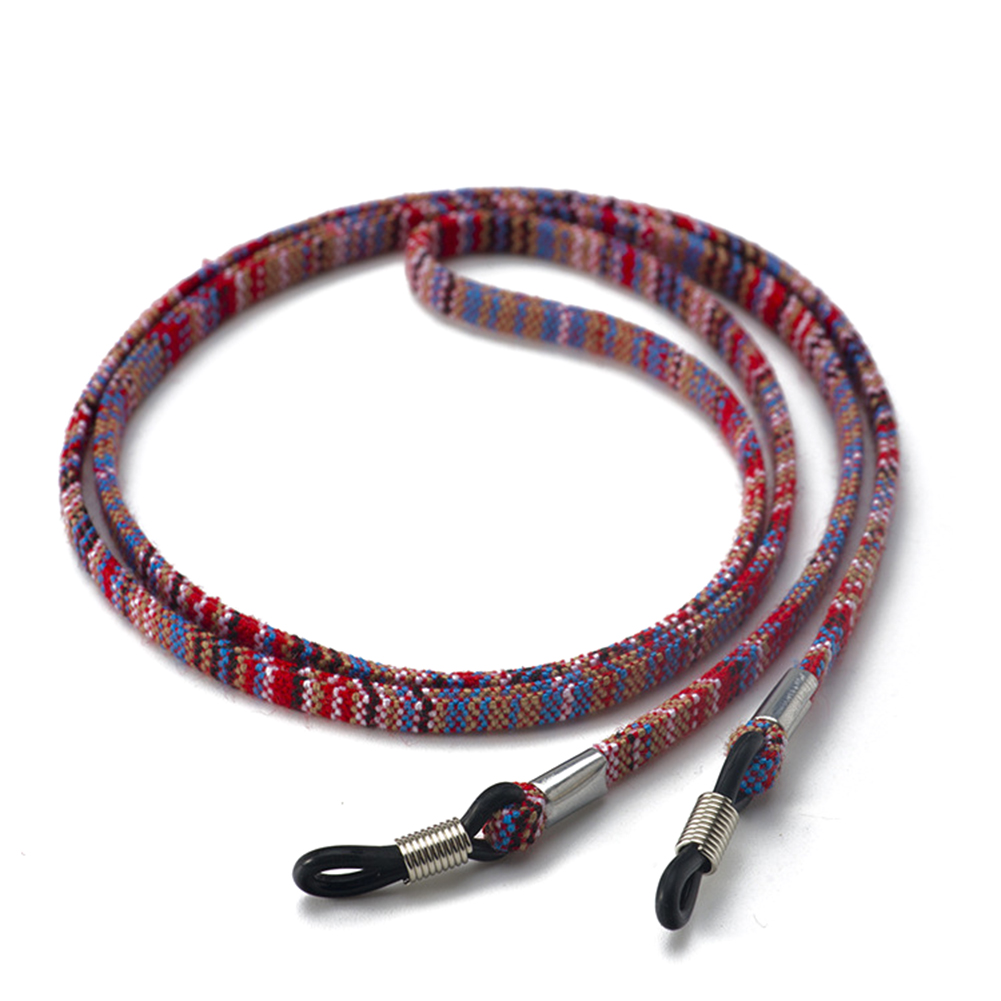 5mm breda retro glasögon solglasögon halssnöre snöre hållarrem glasögon lanyard hållare etnisk stil solglasögon sladdrem: Mörkrosa