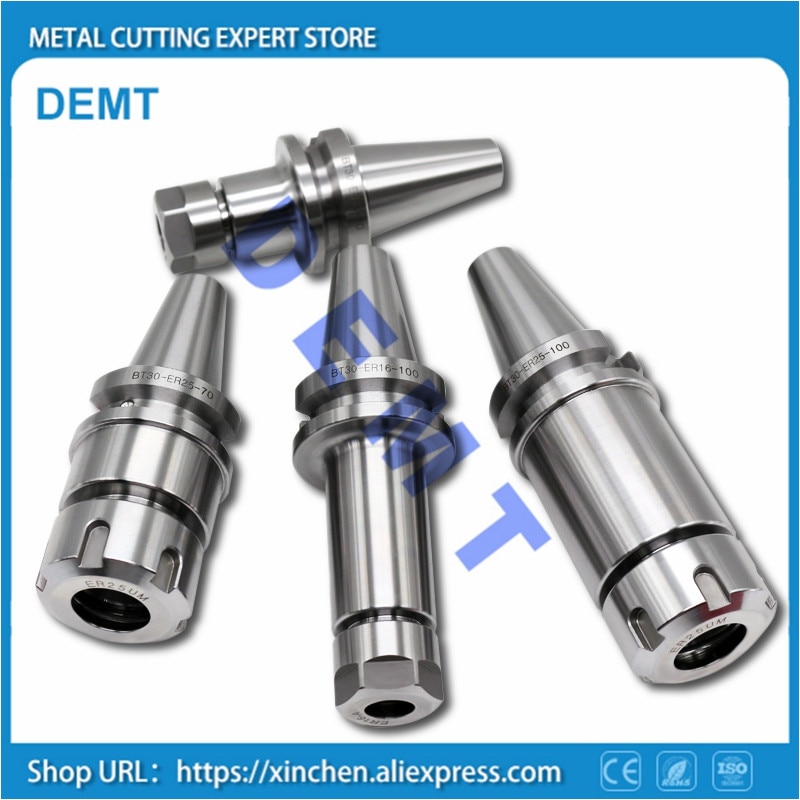 Spindle BT30 ER16 ER20 ER25 ER32 60L 100L High Precision Full Grinding White Spring Chuck ER CNC Machine Tool BT30 Spindle