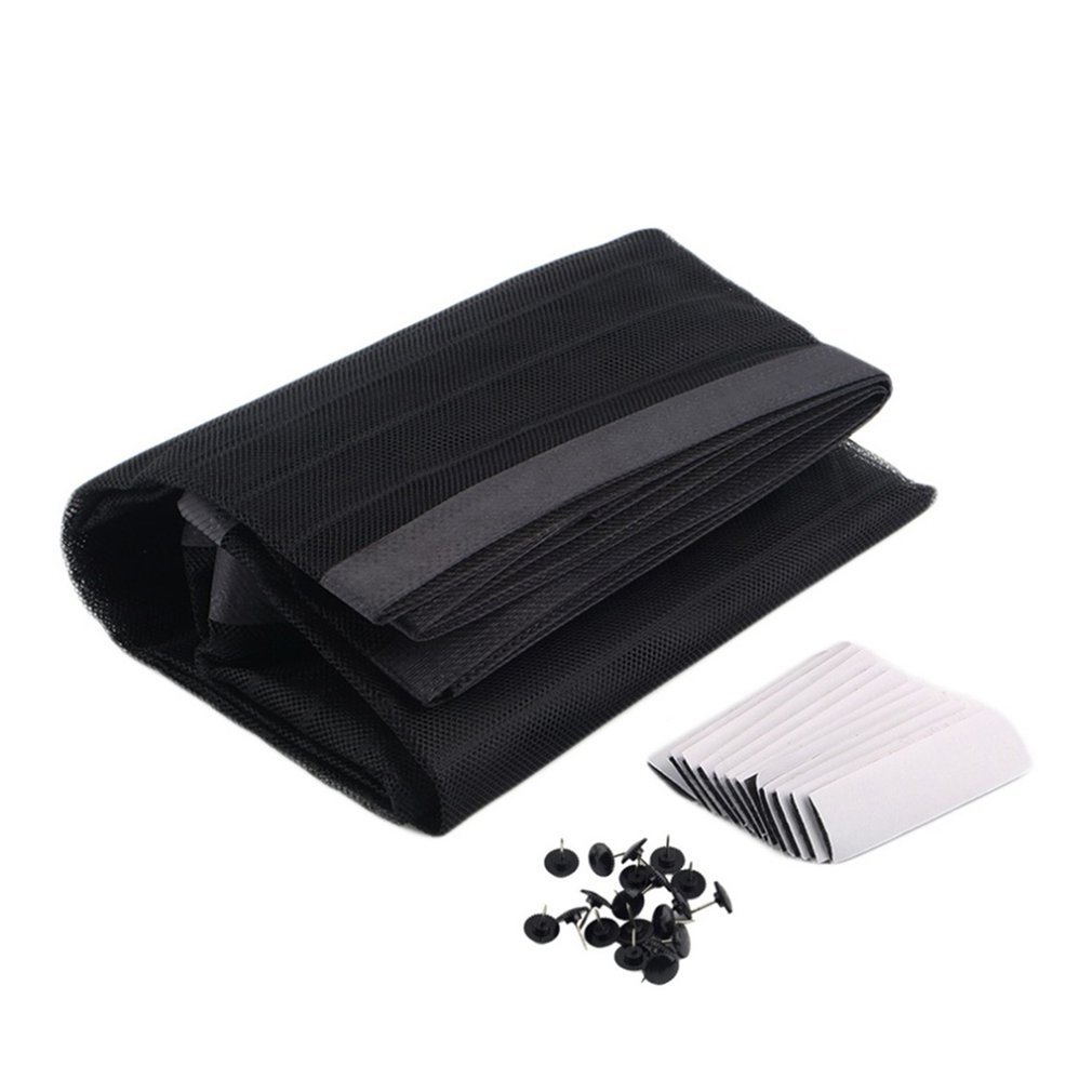 1 juego magnético de verano Anti Mosquito insectos moscas cortinas para bichos red cierre automático magnético puerta pantalla cortinas de cocina: Black / 100 x 210cm