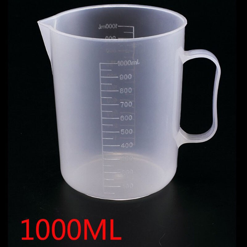 Taza medidora graduada de plástico transparente para hornear, recipiente para medir líquidos: A1