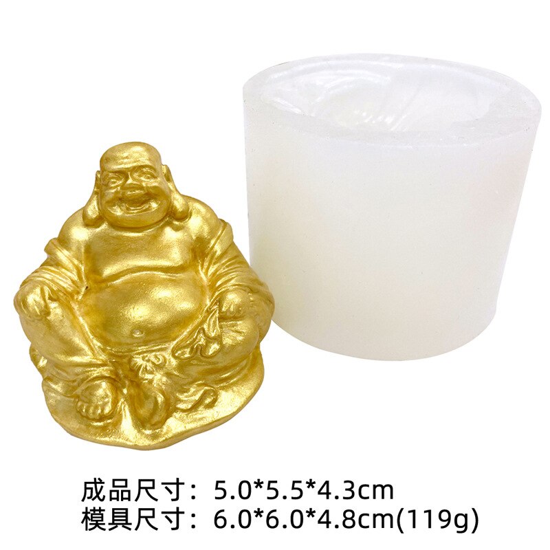 Maitreya – moule en résine époxy 3D pour fabrication de bougies, en Silicone, pour Fondant, décoration, chocolat, Statue de bouddha: S1044DF