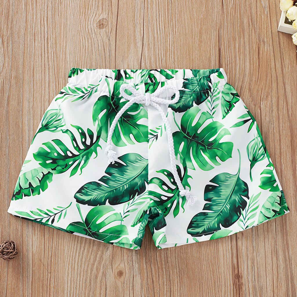 Kid Baby Boys Hawaiian Beach Shorts Elastic Waist Short Trunk Summer Boy Swimwear Beachwear Swimming Beach Shorts Bathing Suit