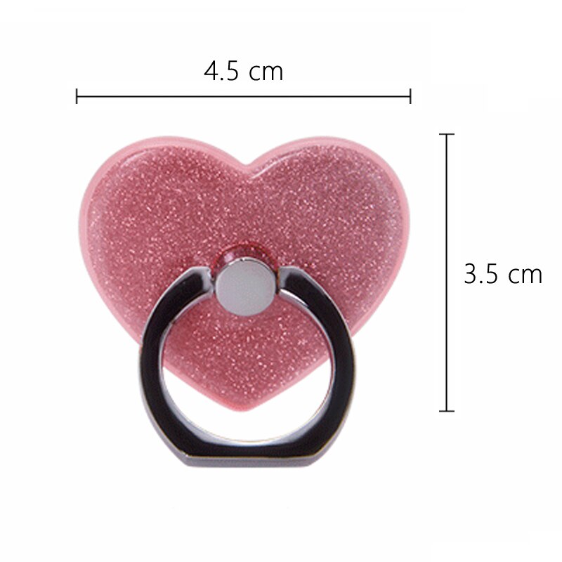 Phone Ring Holder for Tablet pc Mobile Phone Holder Stand Universal Phone grip Heart-shaped Finger Ring Holder Car Mount Stand