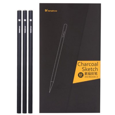 Kit de lápis de desenho profissional de madeira, 12 tamanhos, material duro/médio/macio, lápis de carvão para desenho, arte, pintura, papelaria