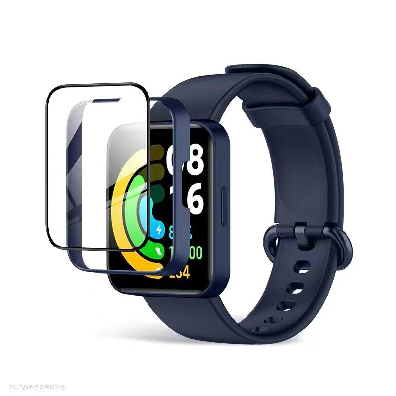 Coque en verre et Silicone pour Xiaomi Redmi Watch 2 Lite, protecteur d'écran, pour bracelet de montre Mi watch 2 Lite