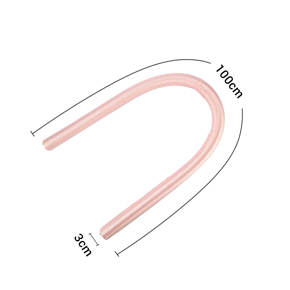 Varilla rizadora sin calor, rodillos de pelo de cinta de seda, formadores de ondas para dormir, herramientas de estilismo de cabello largo y mediano, para niña