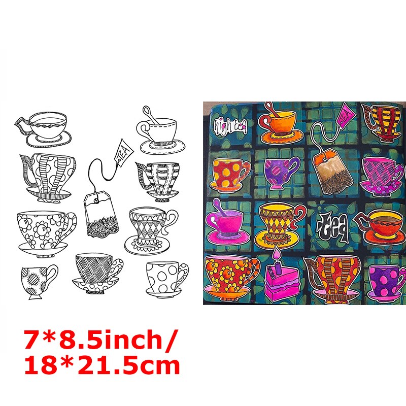 Clear Stamps Delicious Cupcake Candy Teapot Plate Silicone Stamps Flowers Stylist Attractive Headdress Hat 2022 Stamps: 7