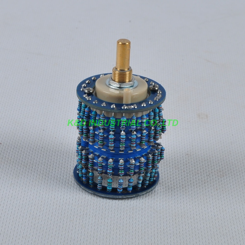 1 unidad 24 escalones atenuador tipo escalera Control de volumen Pot Log 10KA Stereo para guitarra