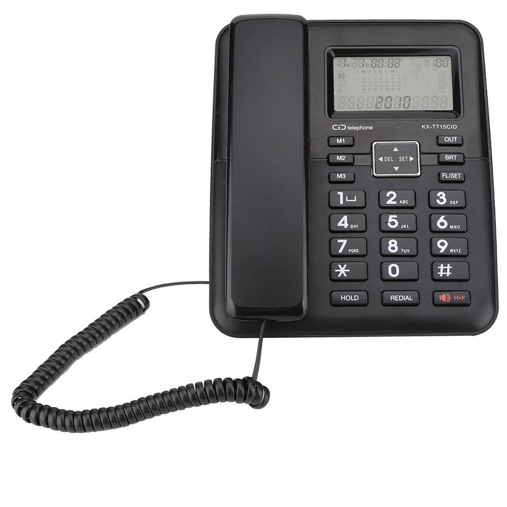 Virksomhed hjemmetelefon kablet telefon fastnet opkalds-id støjreducerende hurtigopkald fastnet fastnet med sidste nummer genopkaldsfunktion