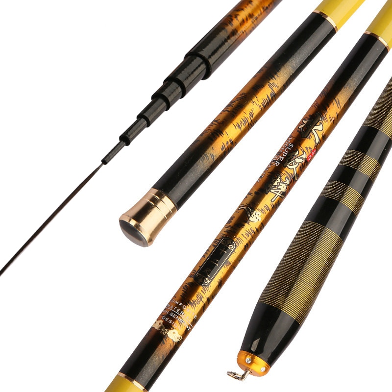 carbon fishing rod 3.6m-4.5m-5.4m-6.3-7.2m ultra light ultra-fine portable short section hand pole fishing gear